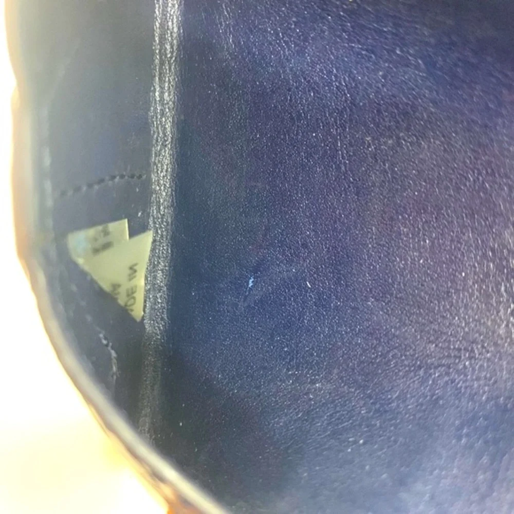 Tory Burch Parker Embossed Foldable Card Case Navy Professional Quite Luxury - Picture 7 of 9